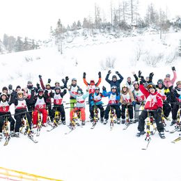 Beim Ski-Bike-Rennen