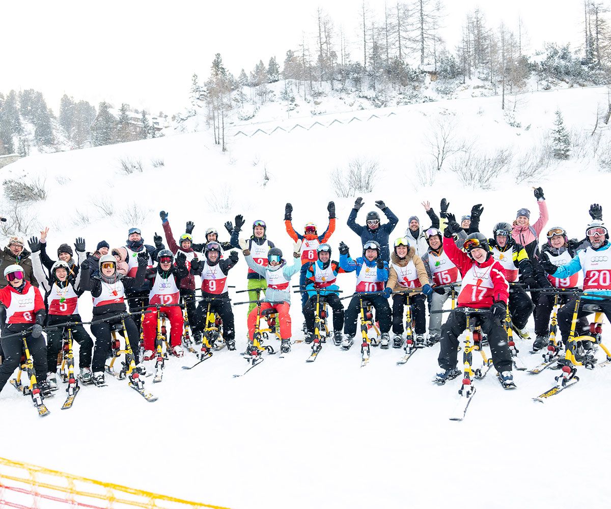 Beim Ski-Bike-Rennen