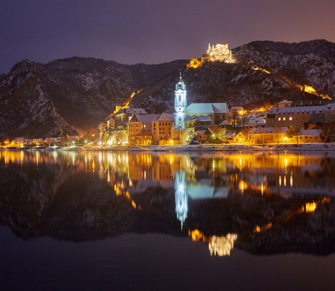 Wachauer Advent mit Blick auf Dürnstein