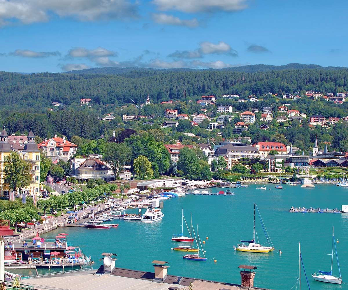 Blick auf Velden am Wörthersee