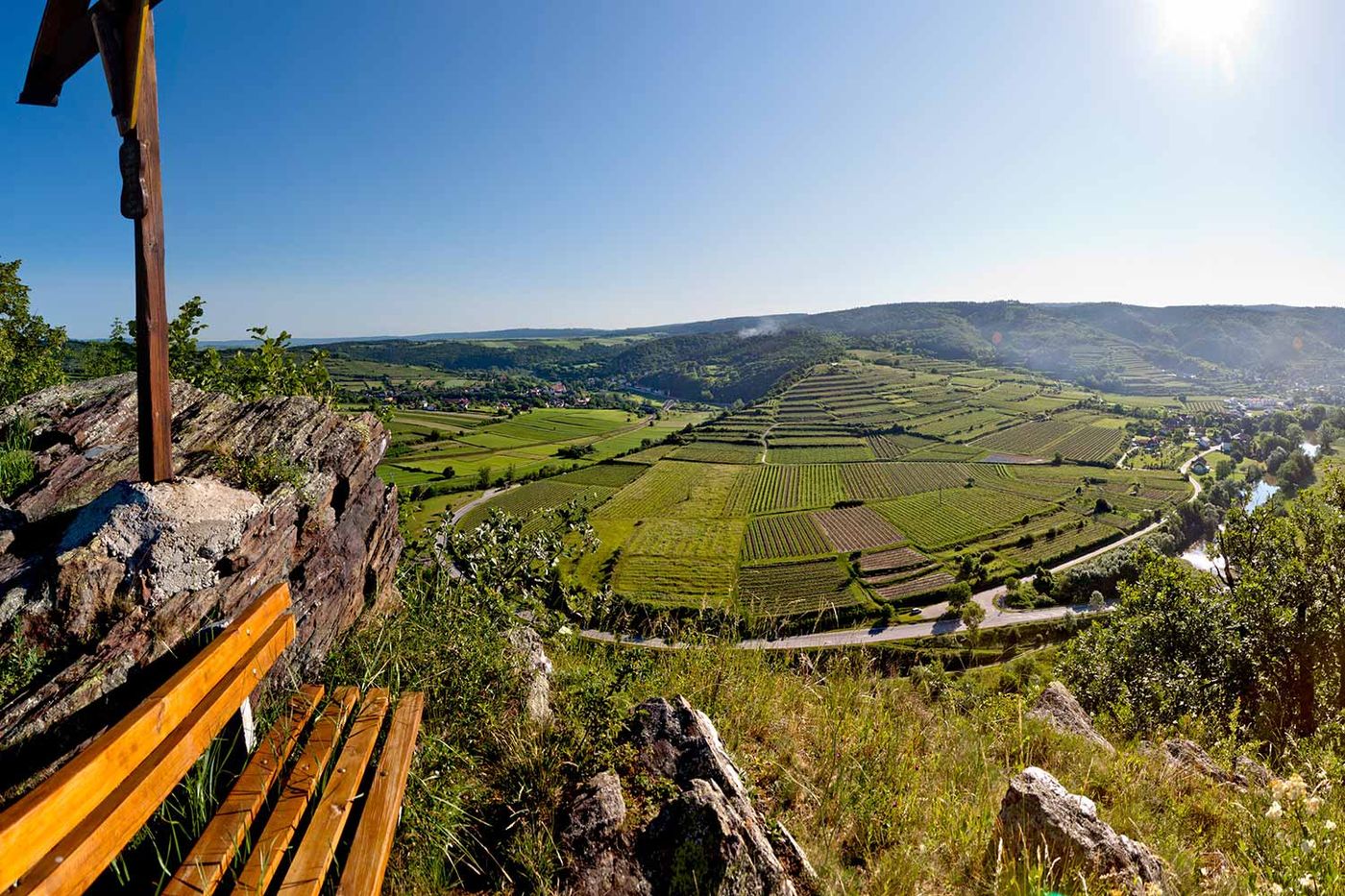 Blick auf Kalvarienberg vom Irblingkreuz