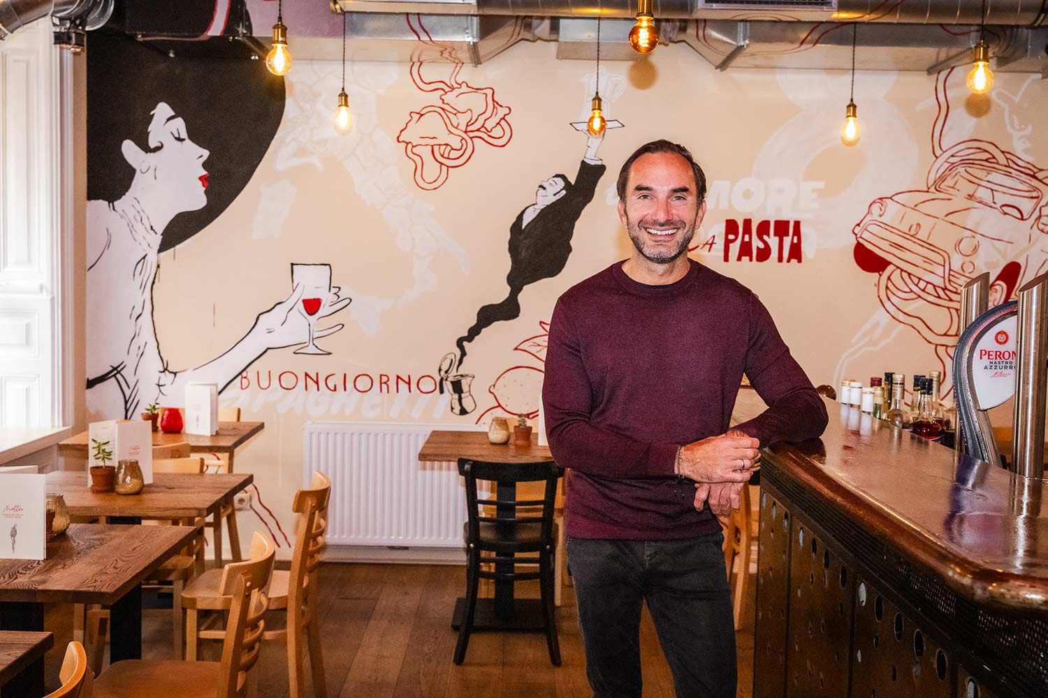 Matteo in seinem neuen Restaurant