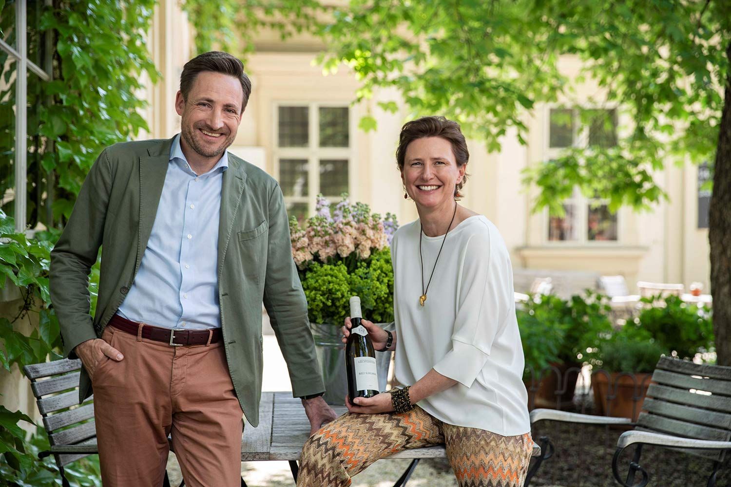 Prinzessin Marie und Weingutsleiter Stefan Tscheppe