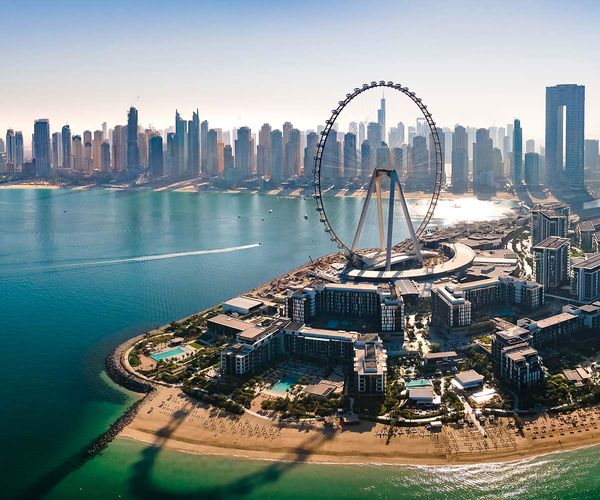 Bluewater Island vor der Skyline von Dubai