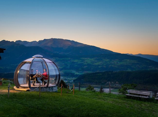 © Gert Perauer / MBN Tourismus Dinieren in der Glaskuppel am Millstätter See