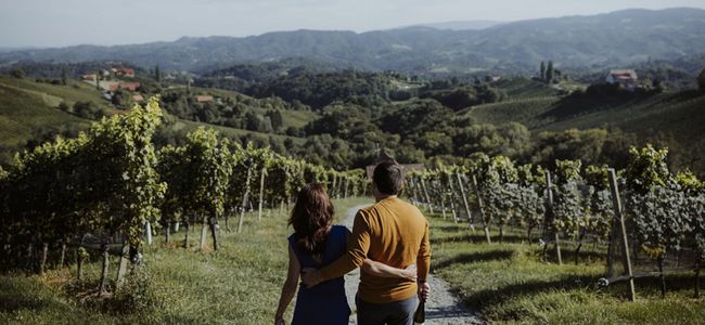 © Maria Kanizaj / Fräulein Leni Blick vom Hotel in die südsteirischen Weinberge