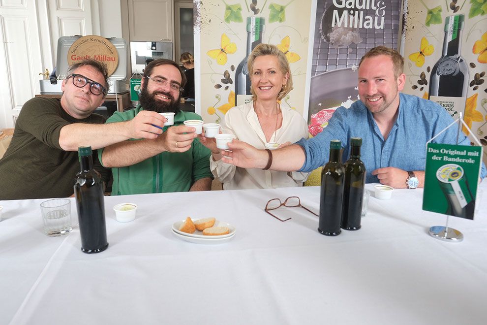 Max Stiegl, Alexander Posch, Martina Hohenlohe und Marcel Ruhm