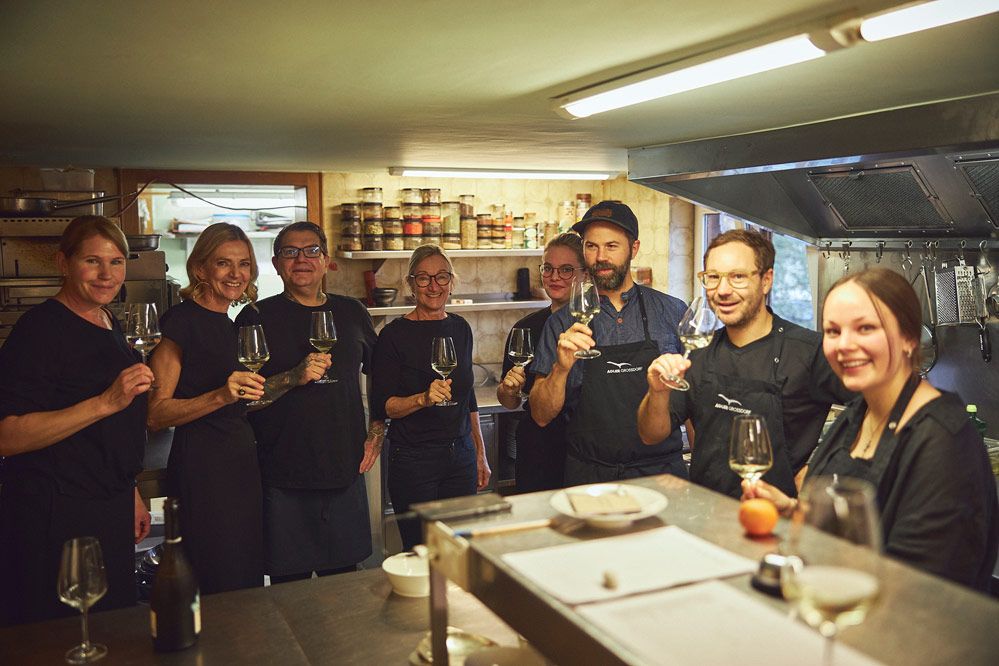 Das Adler-Team (v. l. n. r.): Birgit Meusburger, Irma Renner, Michael „Hirti“ Hirt, Huberta Berchtold, Jodok Dietrich und Florian Speckle