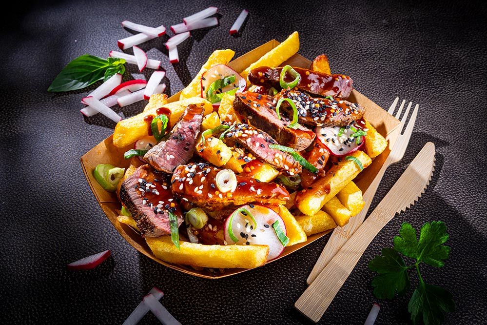 Framburi Fries mit Teriyaki Steak