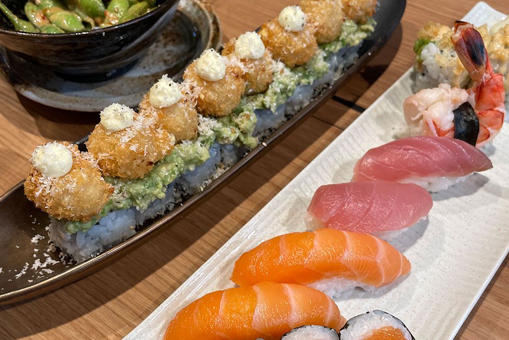 Edamame, Crusty Crabs und Sushi-Variation