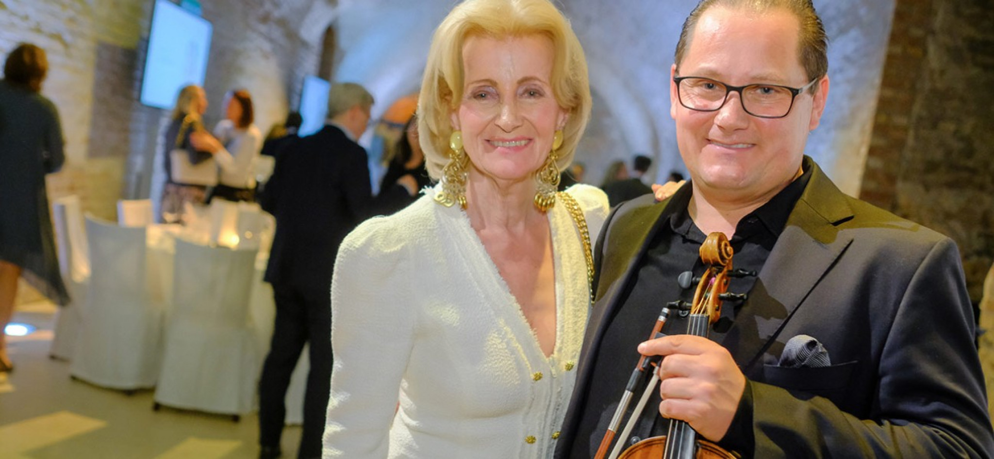 Hotelière Elisabeth Gürtler und Star-Violinist Andreas Großbauer 